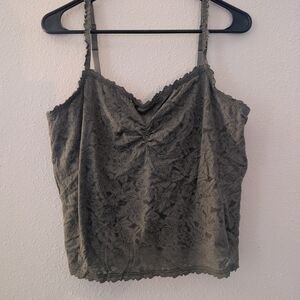 Aerie Lace Camisole in Dark Green